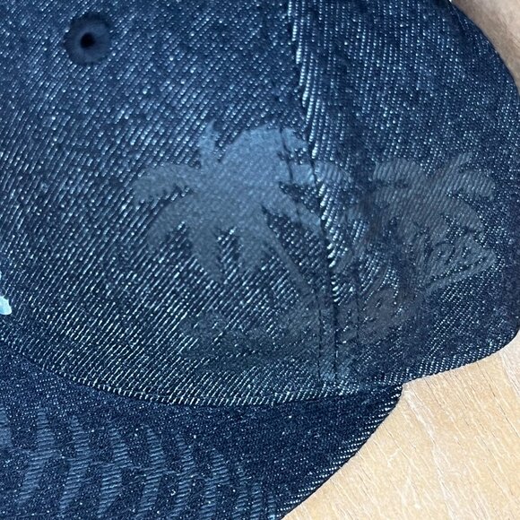 MITCHELL & NESS MLB LOS DODGERS BLACK DENIM PRO CROWN SNAPBACK HAT NEW - Picture 3 of 4